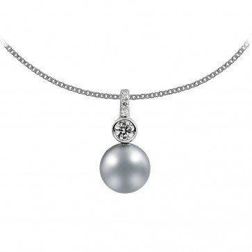 pendentif perle et zirconium