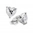 Boucle d'oreille cœur zirconium